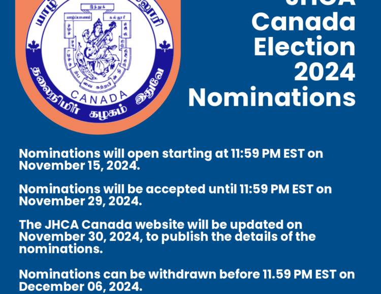 JHCA Canada Election 2024 – Nominations